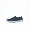 Ecco Deep Blue Leather Low-top Sneakers