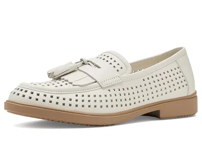 Ecco Dress Classic 15 Perforated Tassel Loafers In White