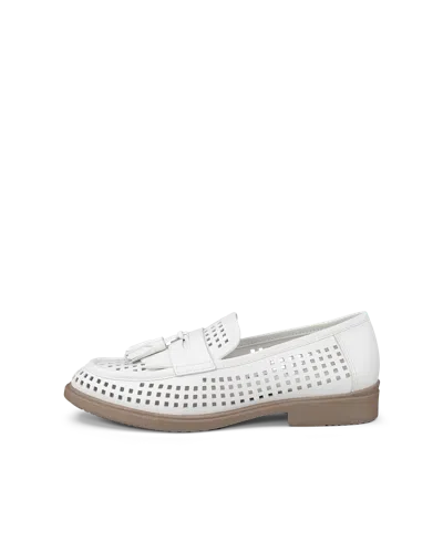 Ecco Dress Classic 15 - Women's Leather Loafer In White