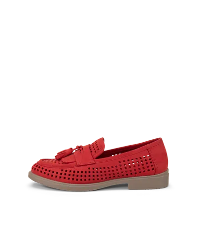 Ecco Dress Classic 15 - Women's Nubuck Loafer In Red