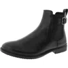 Ecco Dress Classic 15 Womens Buckle Faux Leather Ankle Boots In Black