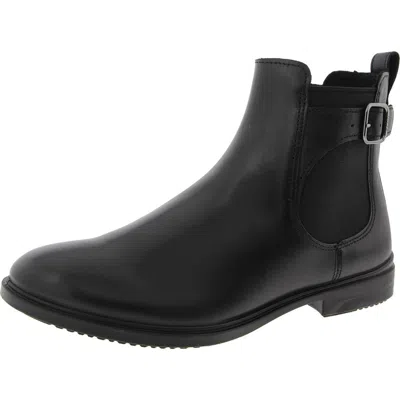 Ecco Dress Classic 15 Womens Buckle Faux Leather Ankle Boots In Black
