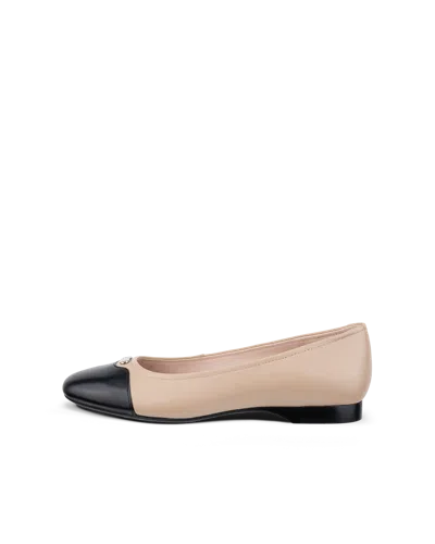 Ecco Elevate - Women's Leather Ballerina In Beige