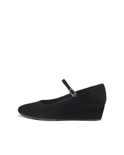 Ecco Elevate - Women's Suede Mary Jane's In Black
