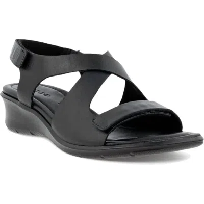 Ecco Felicia Cross Sandal In Black