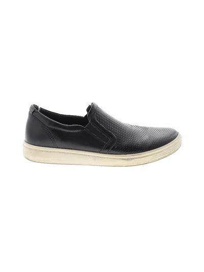 Pre-owned Ecco Flats In Black