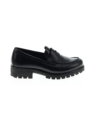 Pre-owned Ecco Flats In Black