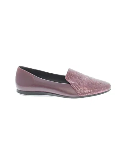Pre-owned Ecco Flats In Burgundy