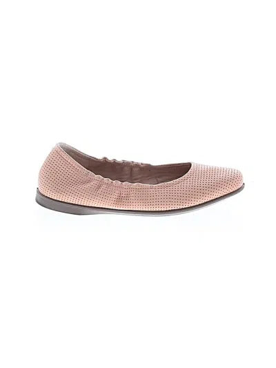 Pre-owned Ecco Flats In Pink