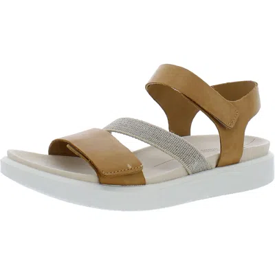 Ecco Flowt 2 Womens Leather Wedge Sandals In Multi