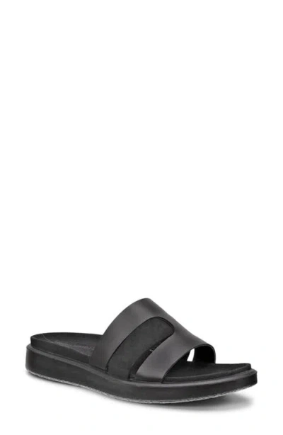 Ecco Flowt Oasis Slide Sandal In Black/black