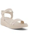 ECCO FLOWT WOMENS LEATHER OPEN TOE WEDGE SANDALS