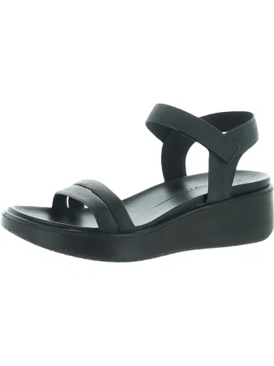Ecco Flowt Womens Leather Open Toe Wedge Sandals In Multi