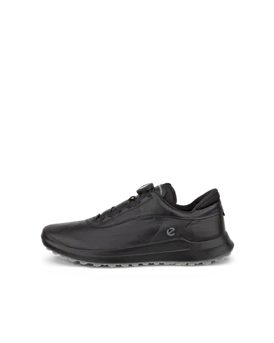 Ecco Golf Core - Men's Leather Waterproof Boa Golf Shoe In Black