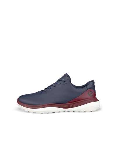 Ecco Golf Lt1 - Men's Leather Waterproof Golf Shoe In Blue