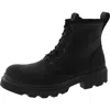 Ecco Grainer Logo-embossed Leather Boots In Black