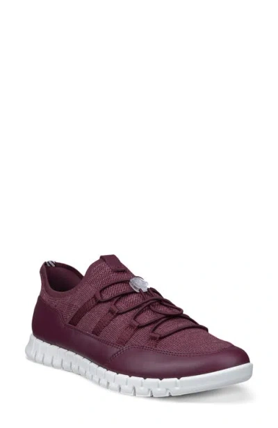 Ecco Gruuv Lite Sneaker In Burgundy