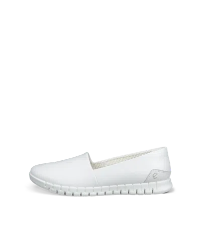 Ecco Gruuv Lite - Women's Leather Slip-on Shoe In White