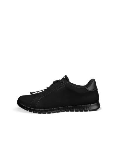 Ecco Gruuv Lite - Women's Nubuck Waterproof Sneaker In Black
