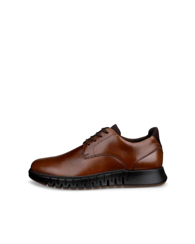Ecco Gruuv Studio - Men's Leather Derby Shoe In Brown