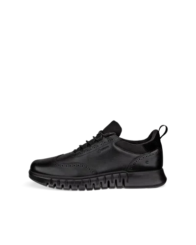 Ecco Gruuv Studio - Men's Leather Gore-tex Derby Shoe In Black