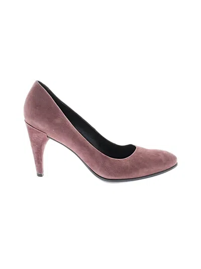 Pre-owned Ecco Heels In Burgundy