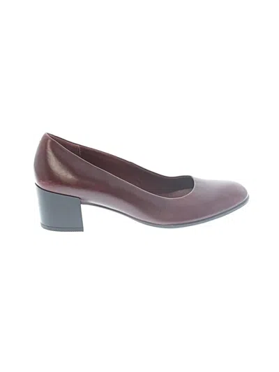 Pre-owned Ecco Heels In Burgundy