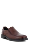Ecco Helsinki 2.0 Mens Leather Square Toe Loafers In Cognac
