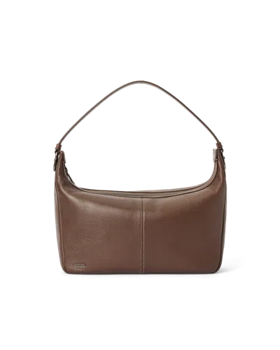 Ecco Hobo S - Women's Leather Hobo Compact Bag In Brown