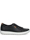 Ecco Lace-up Leather Sneakers In Black