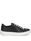 Ecco Lace-up Leather Sneakers In Black