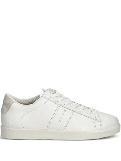 Ecco Leather Lace-up Trainers In White