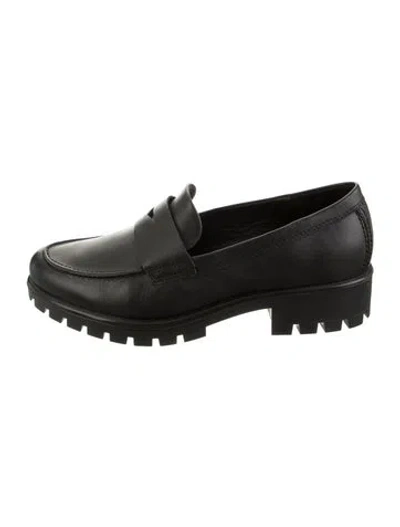 Pre-owned Ecco Leather Loafers In Black