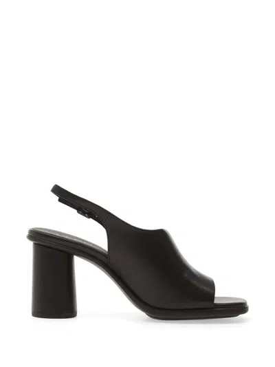 Ecco Leather Slingback Sandals In Black