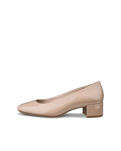 Ecco Liva 35 - Women's Patent Leather High-heel Pump In Beige