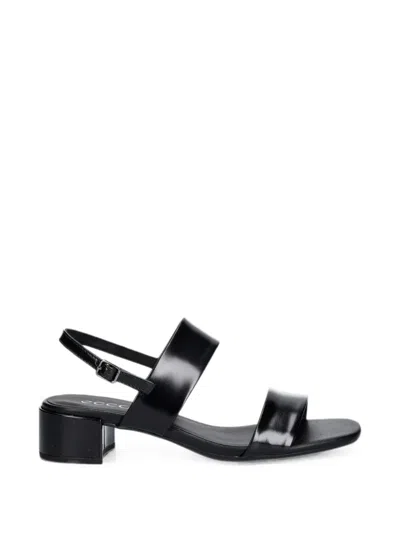 Ecco Liva Buckle-fastening Leather Sandals In Black