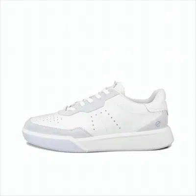 Ecco Low-top White Sneakers With Perforated Leather