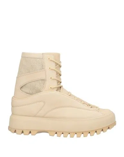 Ecco Man Ankle Boots Beige Size 9 Leather In Neutral