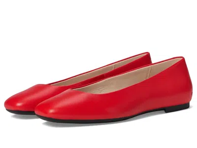 Ecco Margot Plain Ballerina Flat In Red