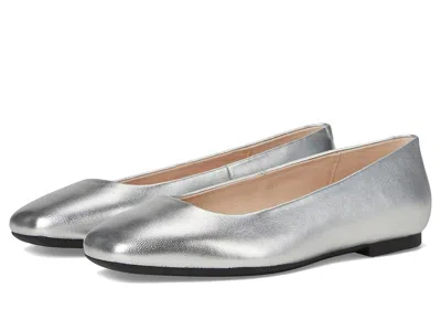 Ecco Margot Plain Ballerina Flat In Silver