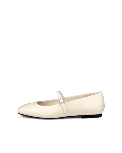 Ecco Margot - Women's Leather Mary Jane Flat In Beige