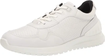 Pre-owned Ecco Men's Astir Lite Perforated Sneaker In White