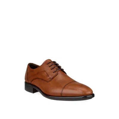 Ecco Men's Citytray 2 Cap Toe Dress Shoe In Amber In Brown