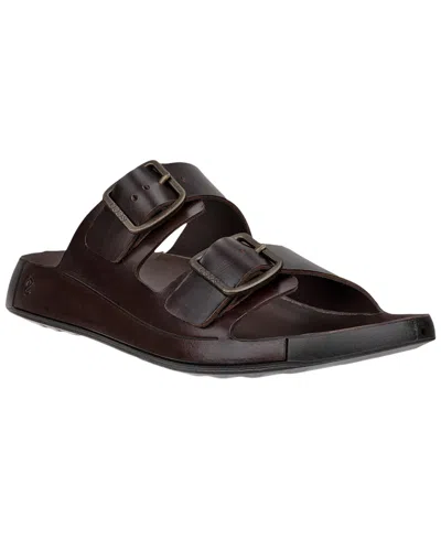 Ecco Men's Cozmo Buckle Slide Sandals In Brown