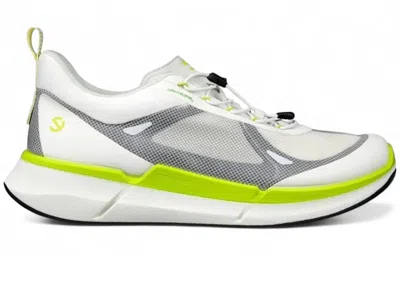 Pre-owned Ecco Men's  Biom 2.2 Black Lime Sneakers In White