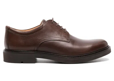 Pre-owned Ecco Men's  Metro London Derby Sneakers Sneakers In Cocoa Brown