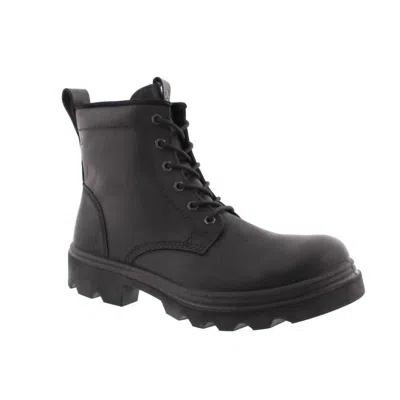 Ecco Men's Grainer Lace Boots In Black