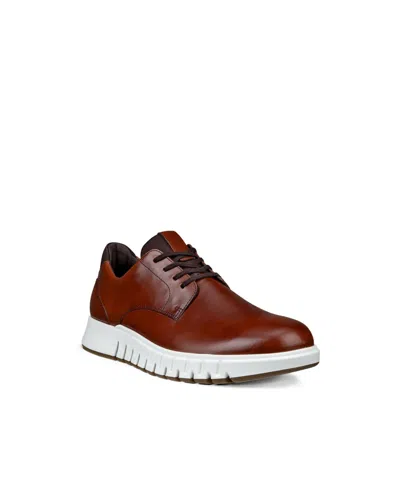 Ecco Men's Gruuv Hybrid Plain Toe Derby Shoe In Mink,mocha