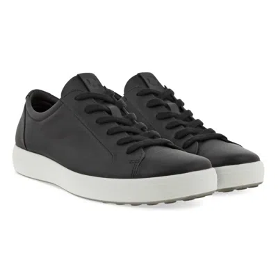 Ecco Men's Soft 7 City Leather Sneaker In Black