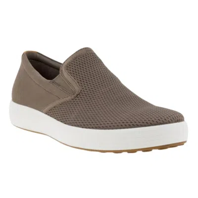 Ecco Men's Soft 7 Slip On Sneakers In Taupe/taupe/lion In Brown